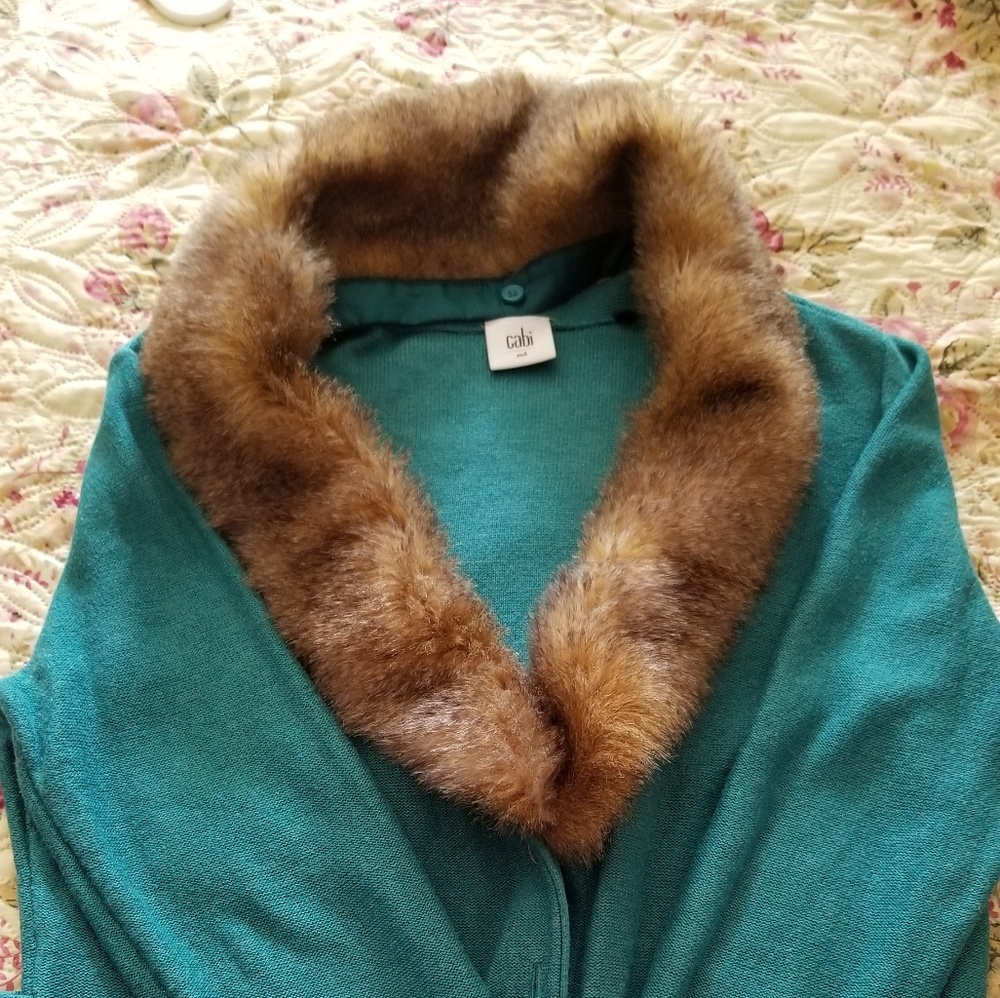 Cabi Faux Fur collar